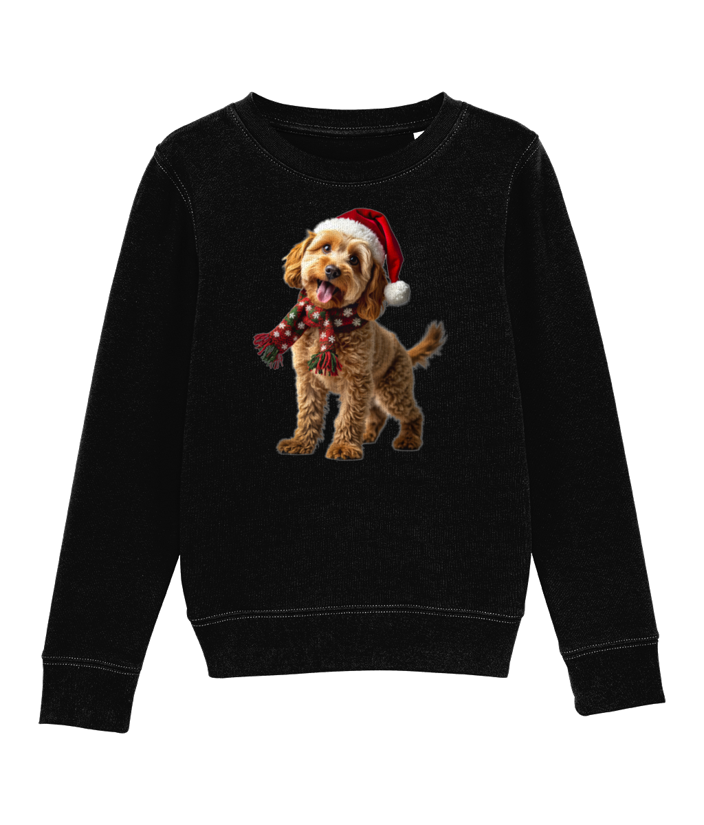 Cockapoo Festive Carwyn Childrens Sweatshirt (Premium)