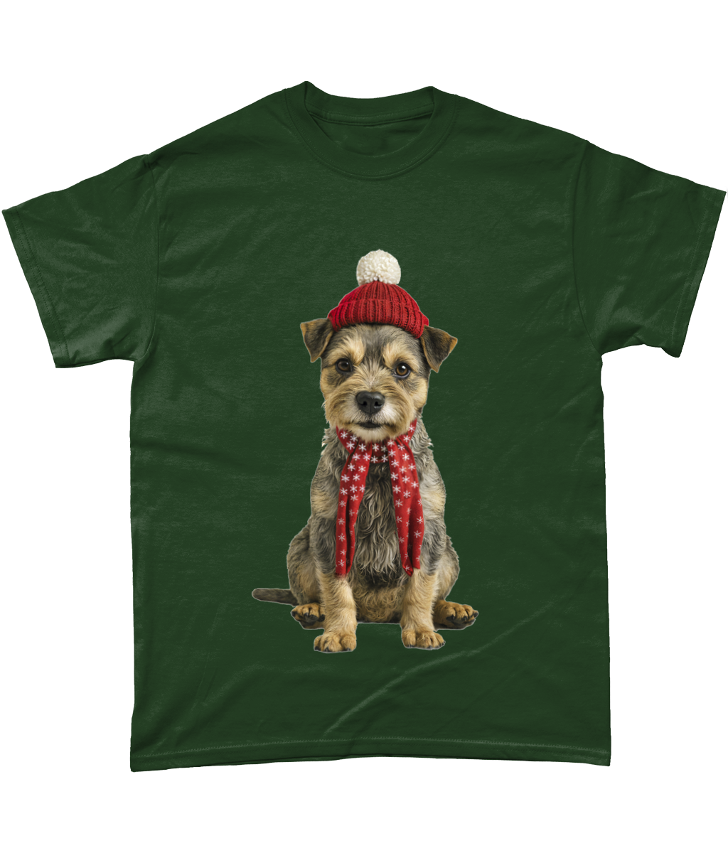 Border Terrier Festive Tadhg T-Shirt (Standard)