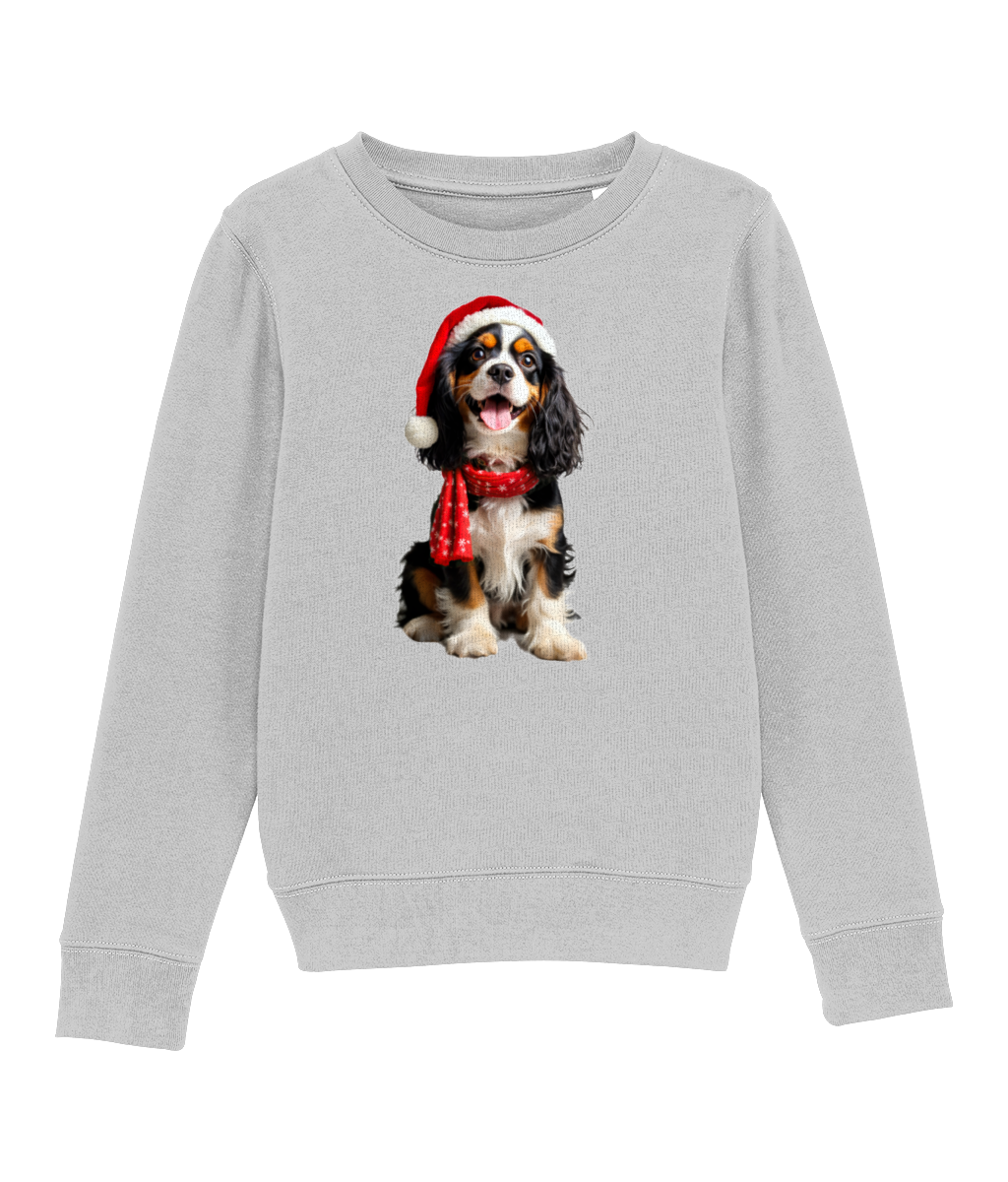 King Charles Festive Noodle Childrens Sweatshirt (Premium)