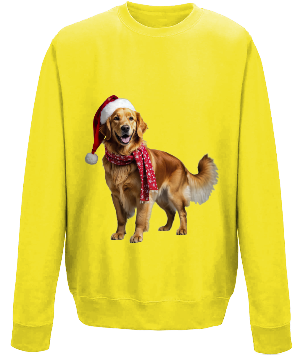 Golden Retriever Festive Nugget Childrens Sweatshirt (Standard)