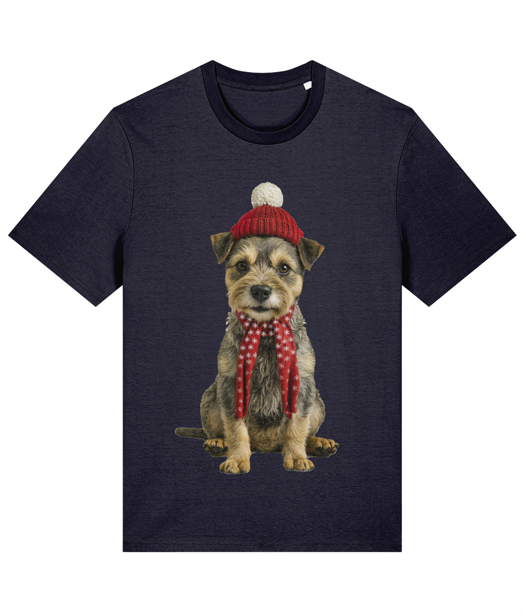 Border Terrier Festive Tadhg T-shirt (Premium)