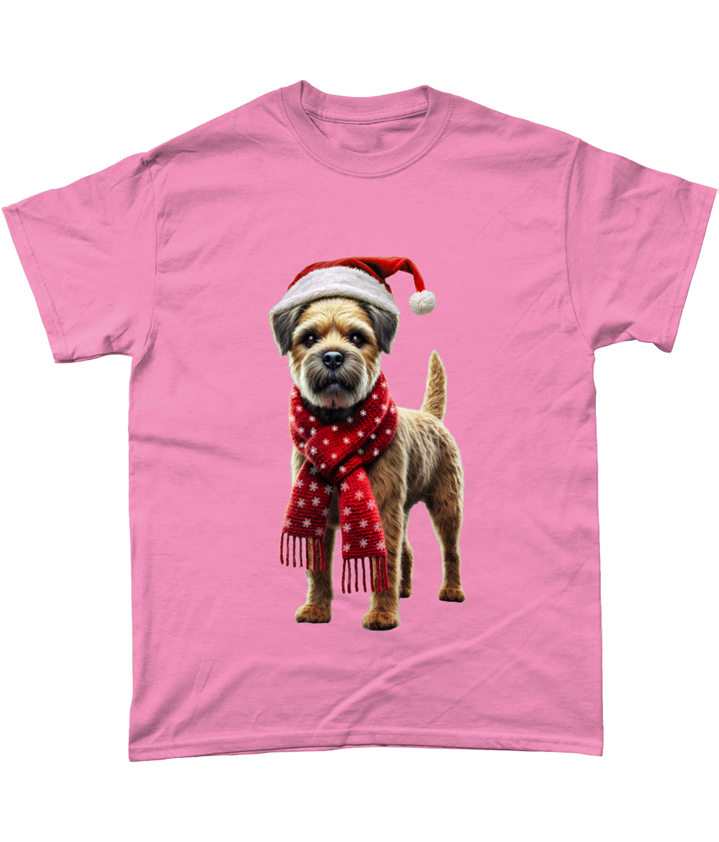 Border Terrier Festive Fallon T-Shirt (Standard)