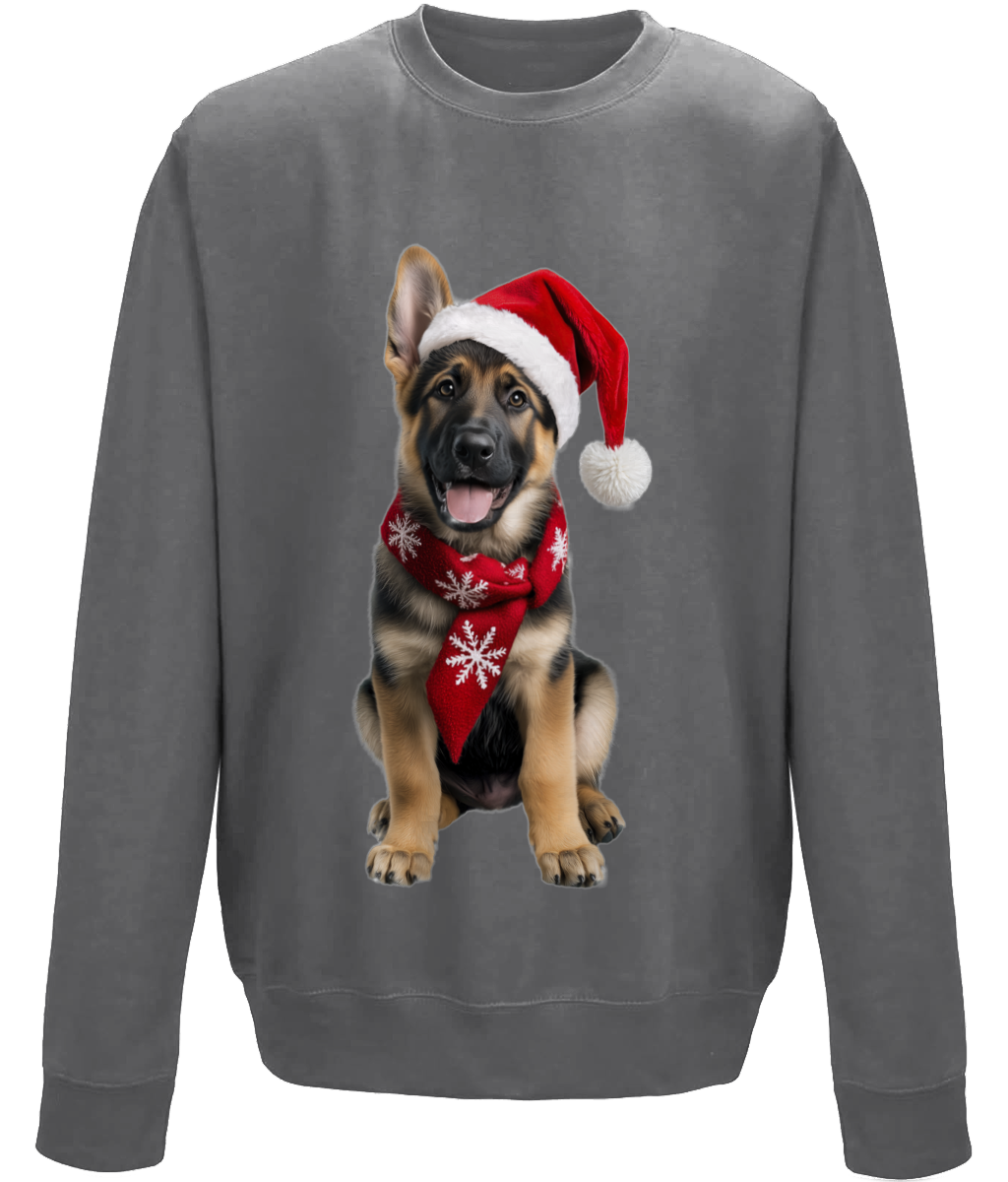 German Shepherd Festive Prince Childrens Sweatshirt (Standard)