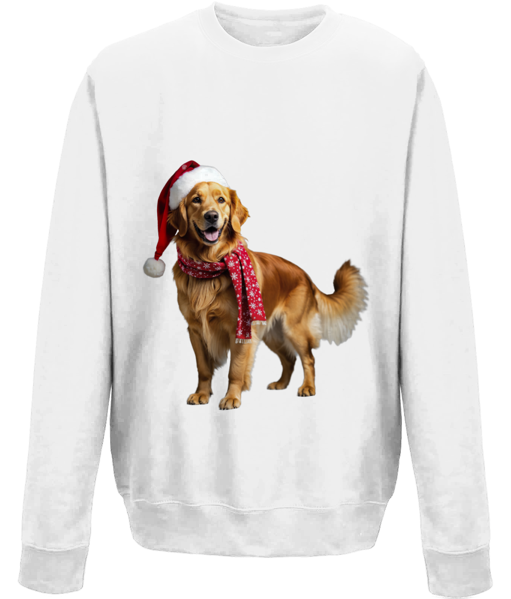 Golden Retriever Festive Nugget Childrens Sweatshirt (Standard)