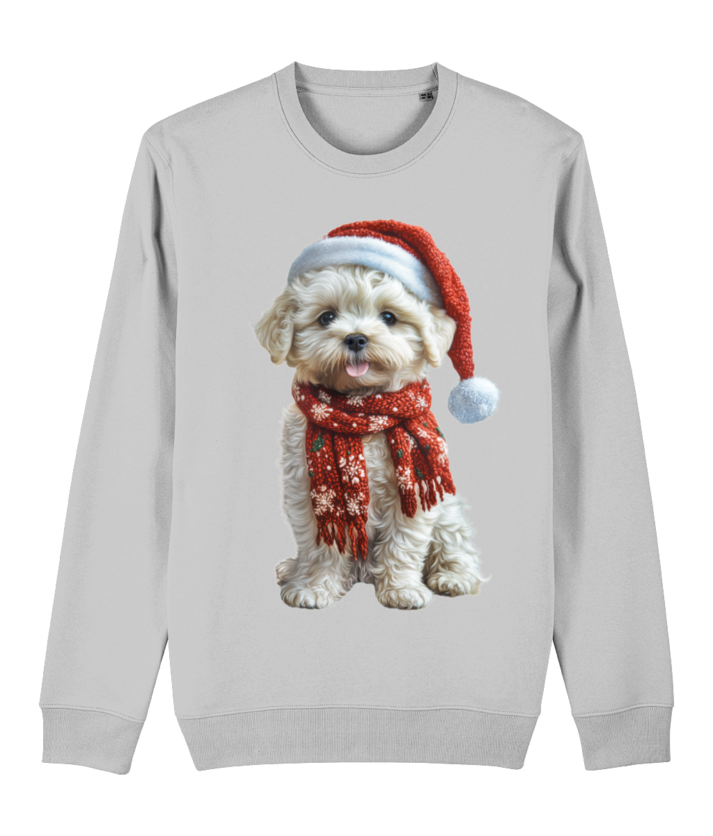 Bichon Frise Festive Lennon Sweatshirt (Premium)