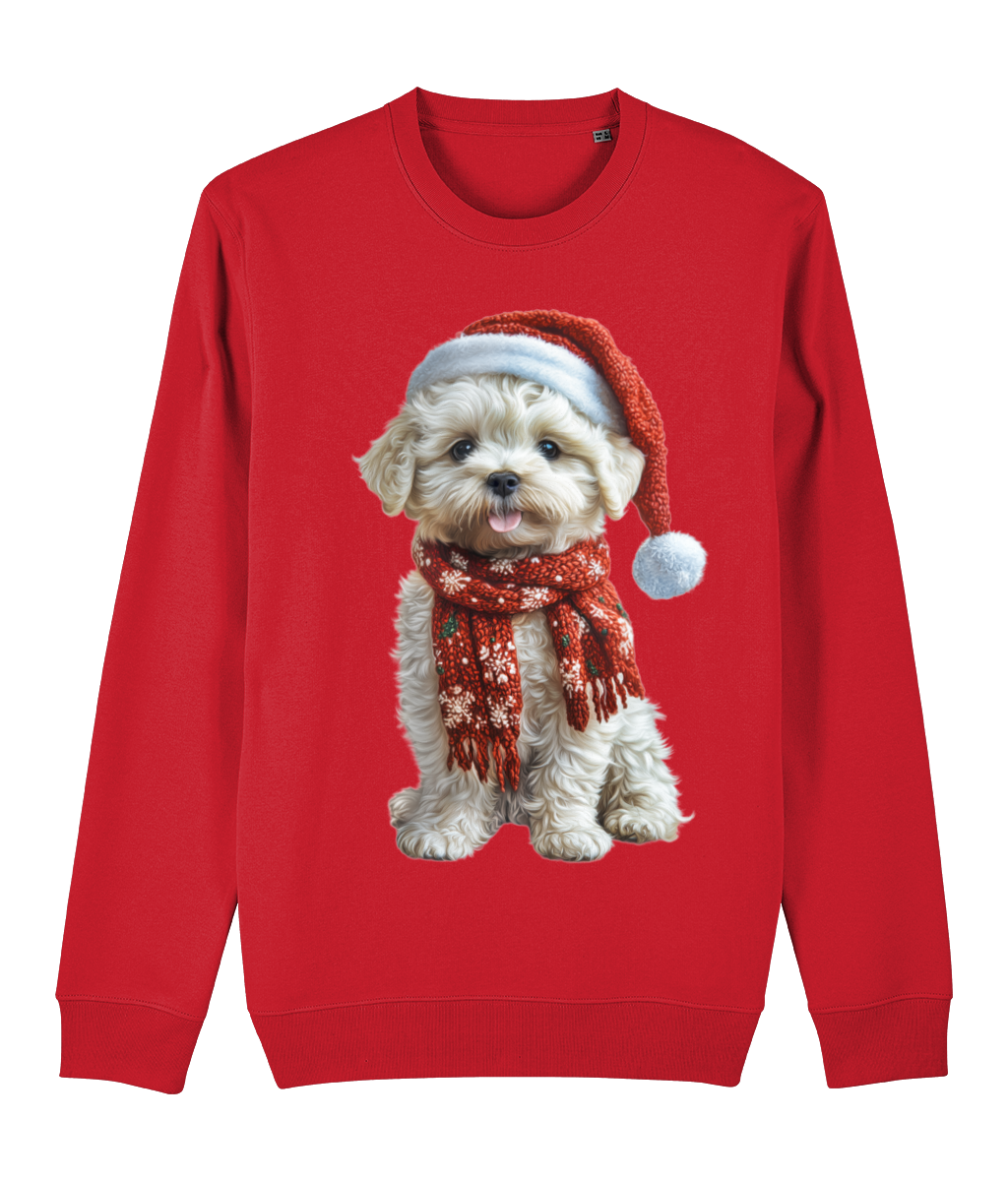 Bichon Frise Festive Lennon Sweatshirt (Premium)