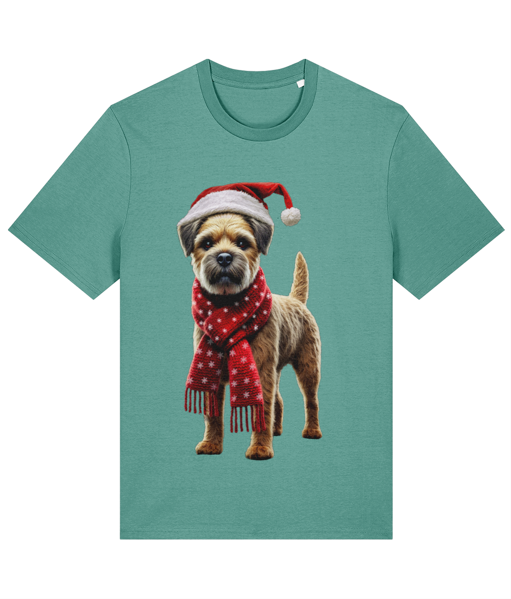 Border Terrier Festive Fallon T-shirt (Premium)