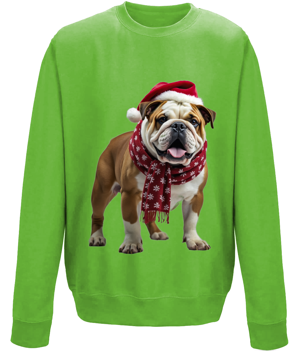 Bulldog Festive Menna Childrens Sweatshirt (Standard)