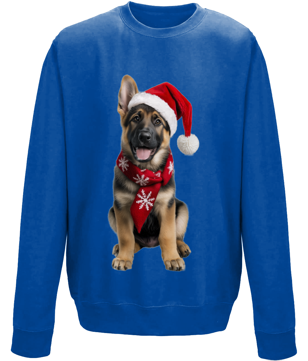 German Shepherd Festive Prince Childrens Sweatshirt (Standard)