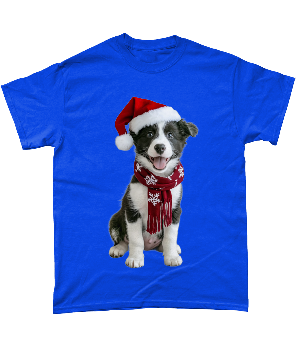 Border Collie Festive Pup T-Shirt (Standard)