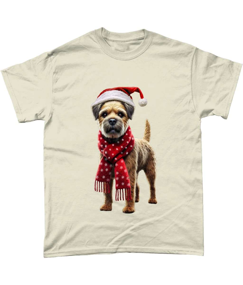 Border Terrier Festive Fallon T-Shirt (Standard)