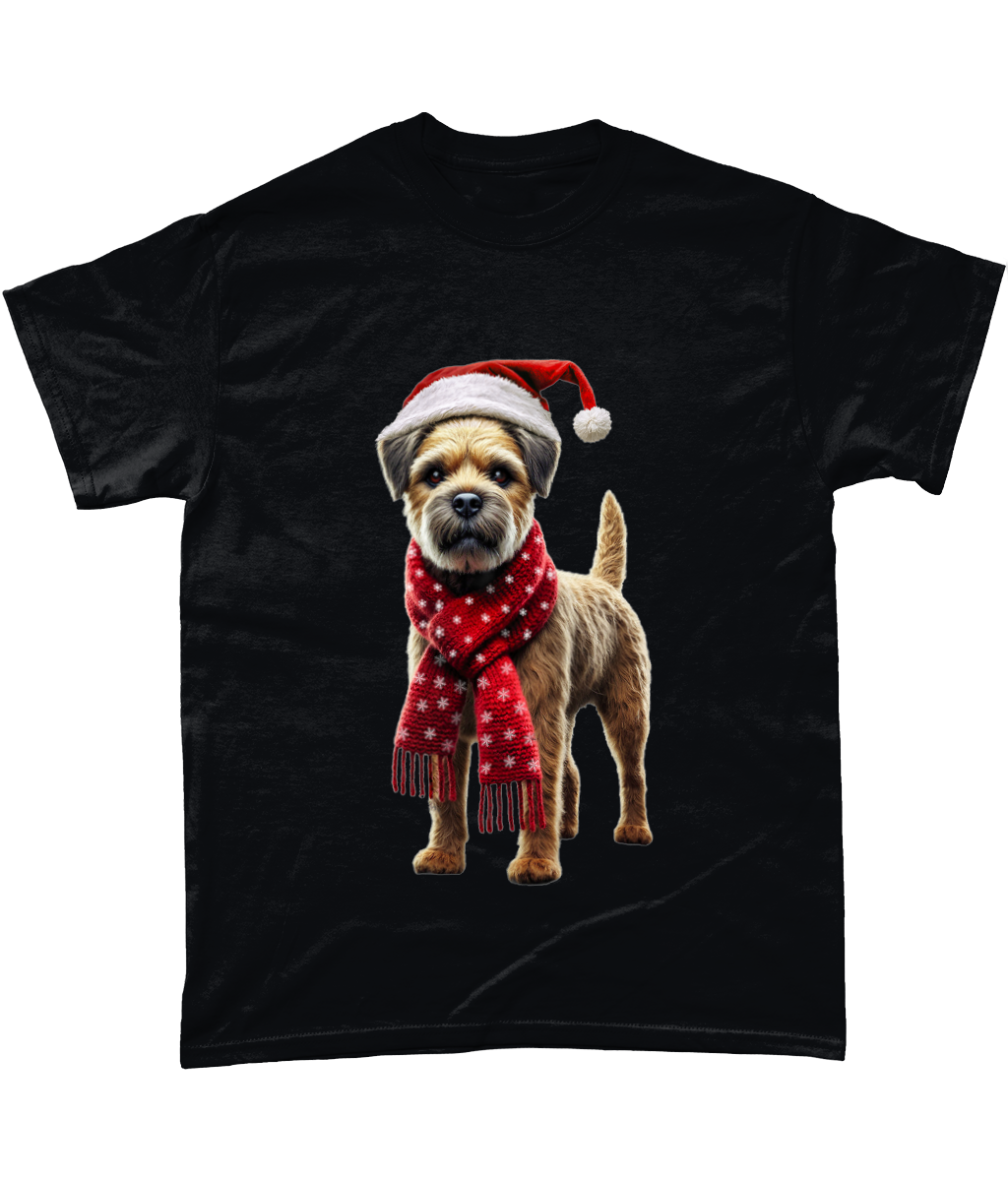 Border Terrier Festive Fallon T-Shirt (Standard)