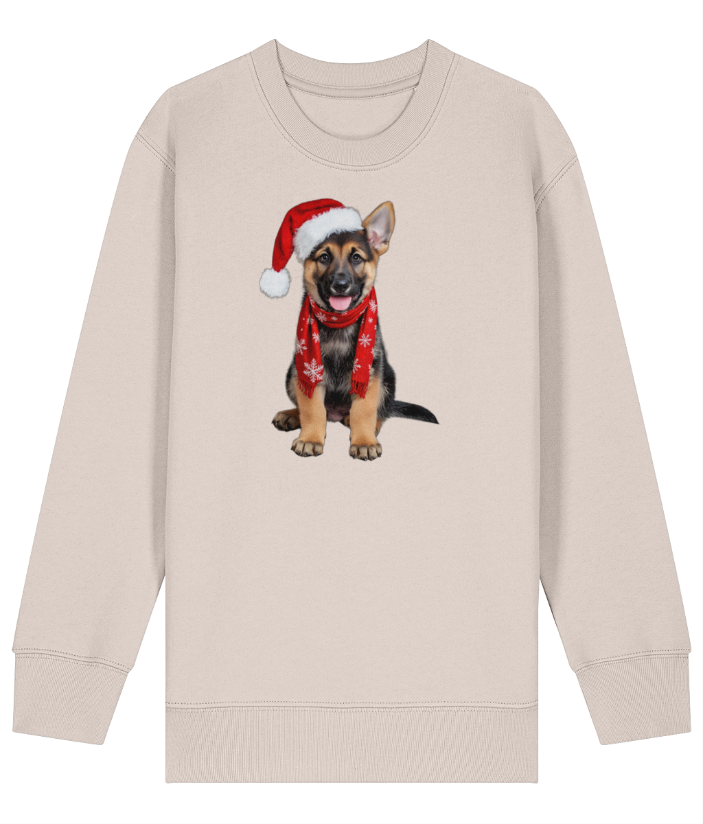 German Shepherd Festive Rina Childrens Sweatshirt (Premium).