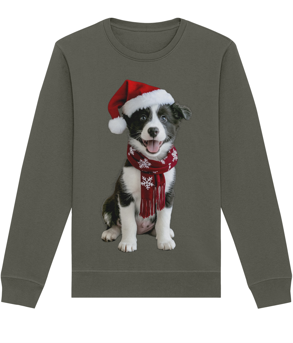 Border Collie Festive Pup Sweatshirt (Classic)