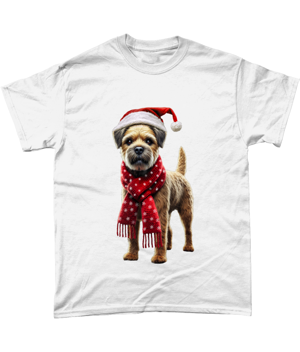 Border Terrier Festive Fallon T-Shirt (Standard)