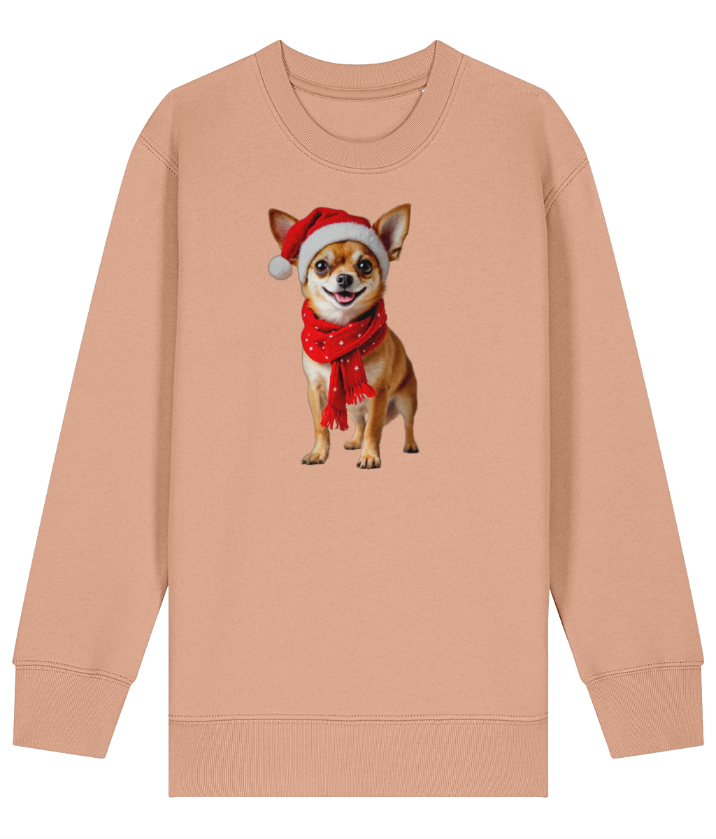 Chihuahua Festive Pixie Childrens Sweatshirt (Premium).