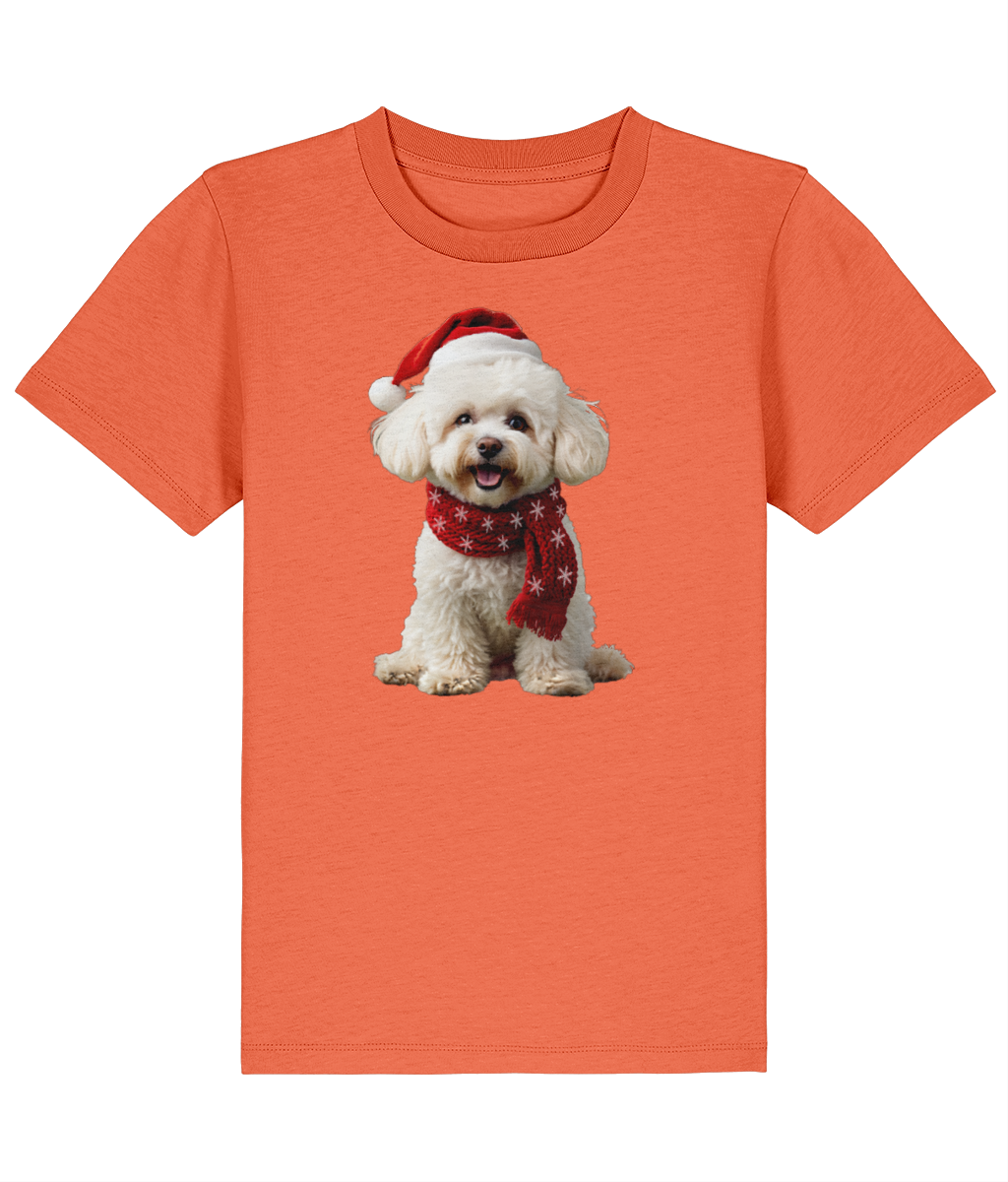 Bichon Frise Festive Finn Childrens T-shirt (Premium)