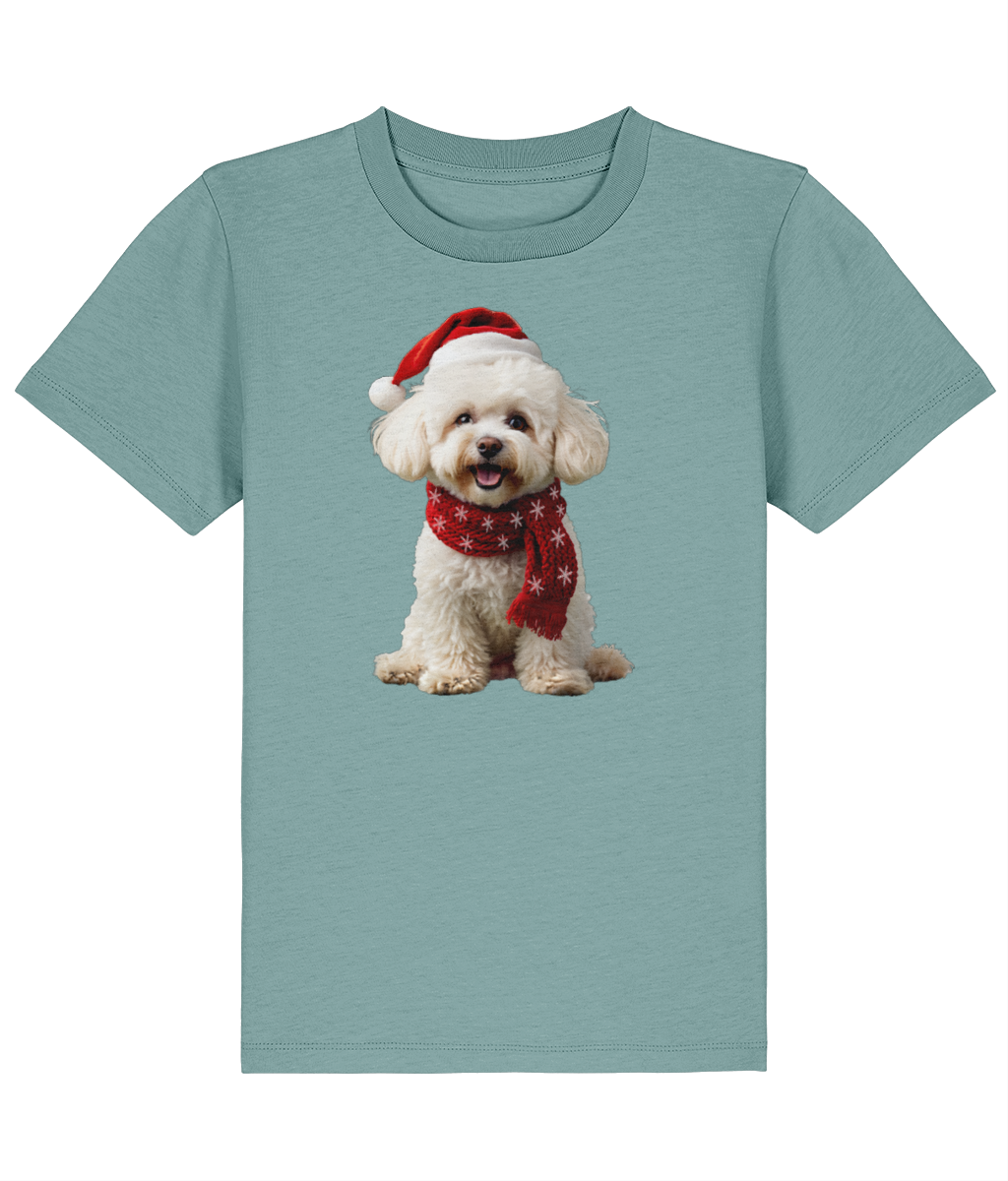 Bichon Frise Festive Finn Childrens T-shirt (Premium)