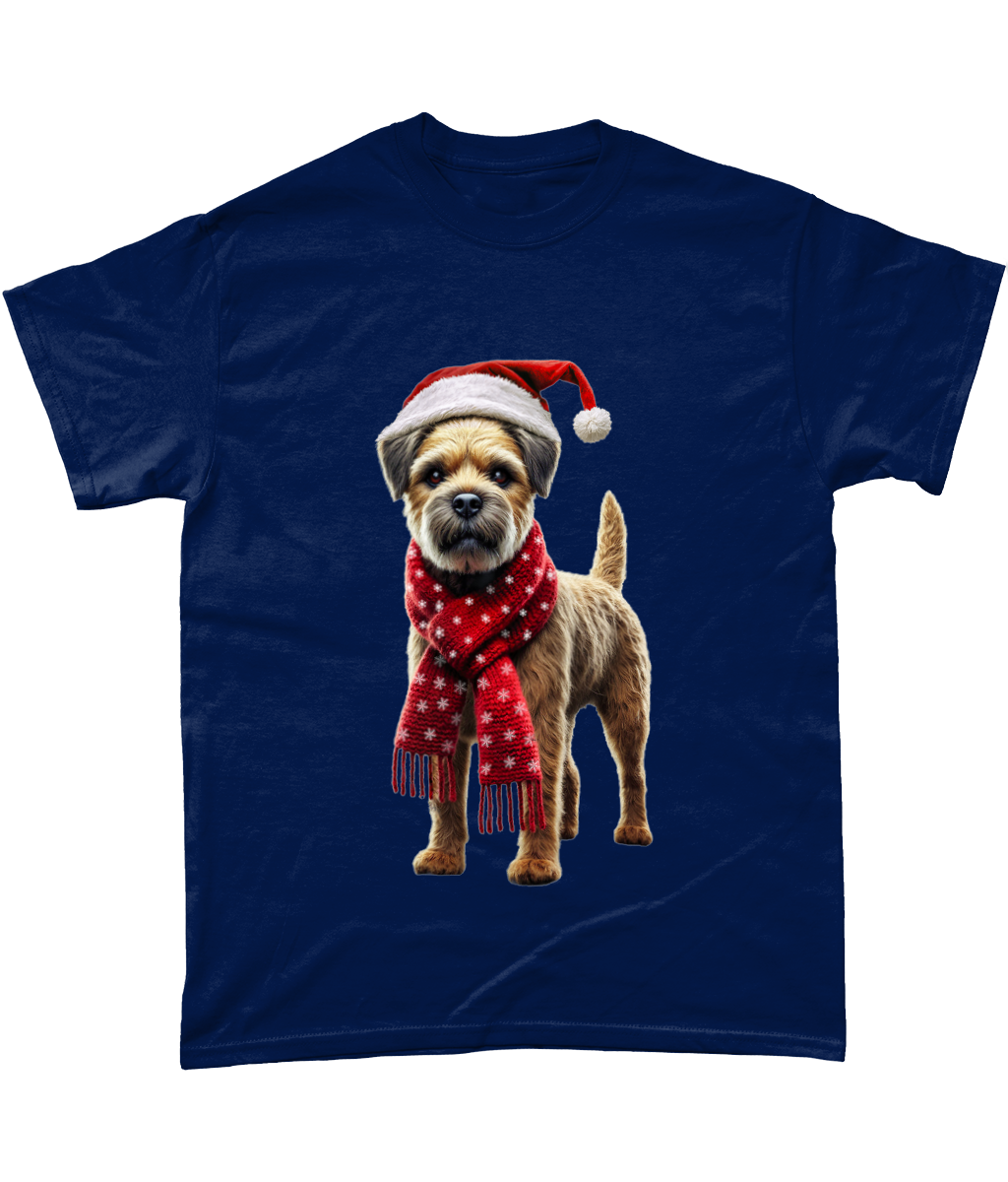 Border Terrier Festive Fallon T-Shirt (Standard)