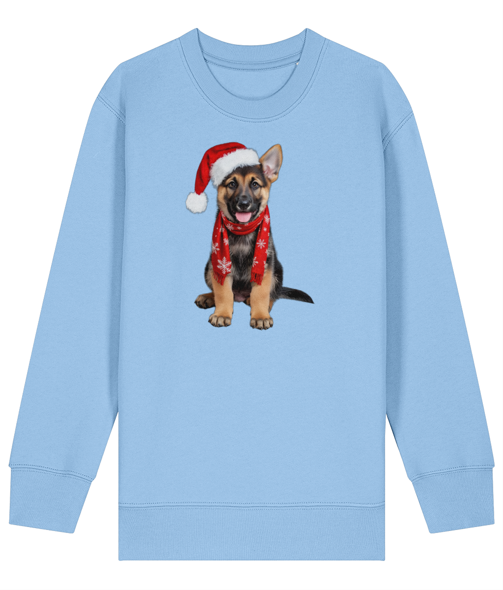 German Shepherd Festive Rina Childrens Sweatshirt (Premium).