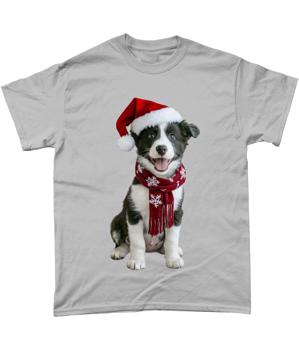 Border Collie Festive Pup T-Shirt (Standard)