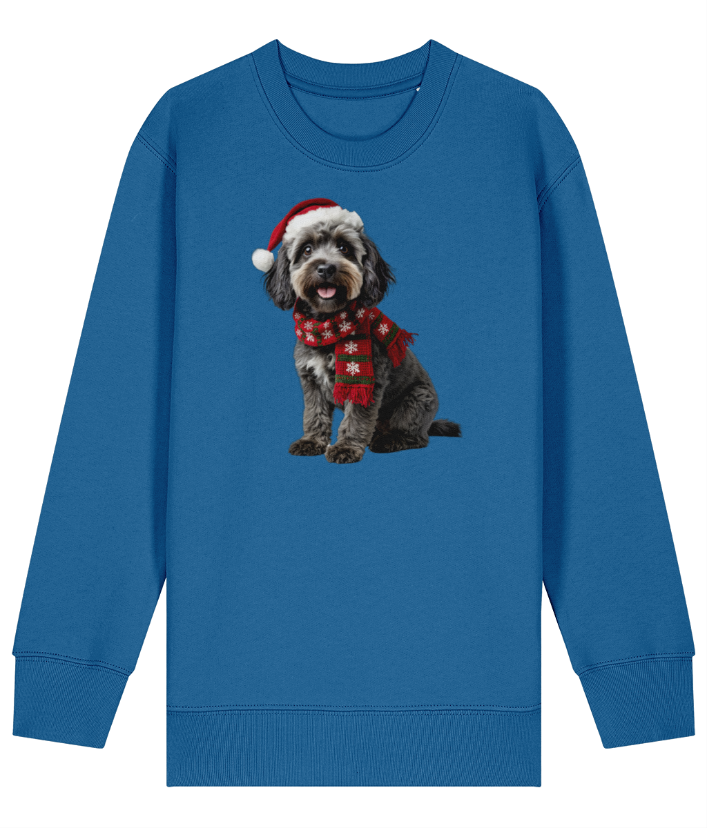 Cockapoo Festive Bronwen Childrens Sweatshirt (Premium).