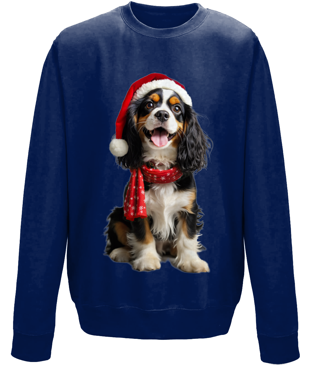 King Charles Festive Noodle Childrens Sweatshirt (Standard)