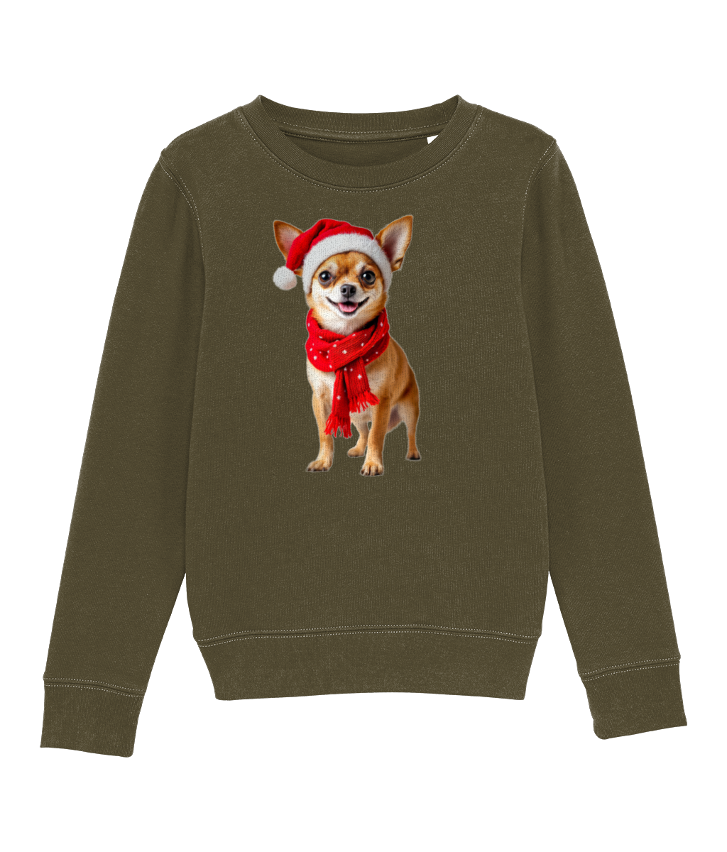 Chihuahua Festive Pixie Childrens Sweatshirt (Premium)