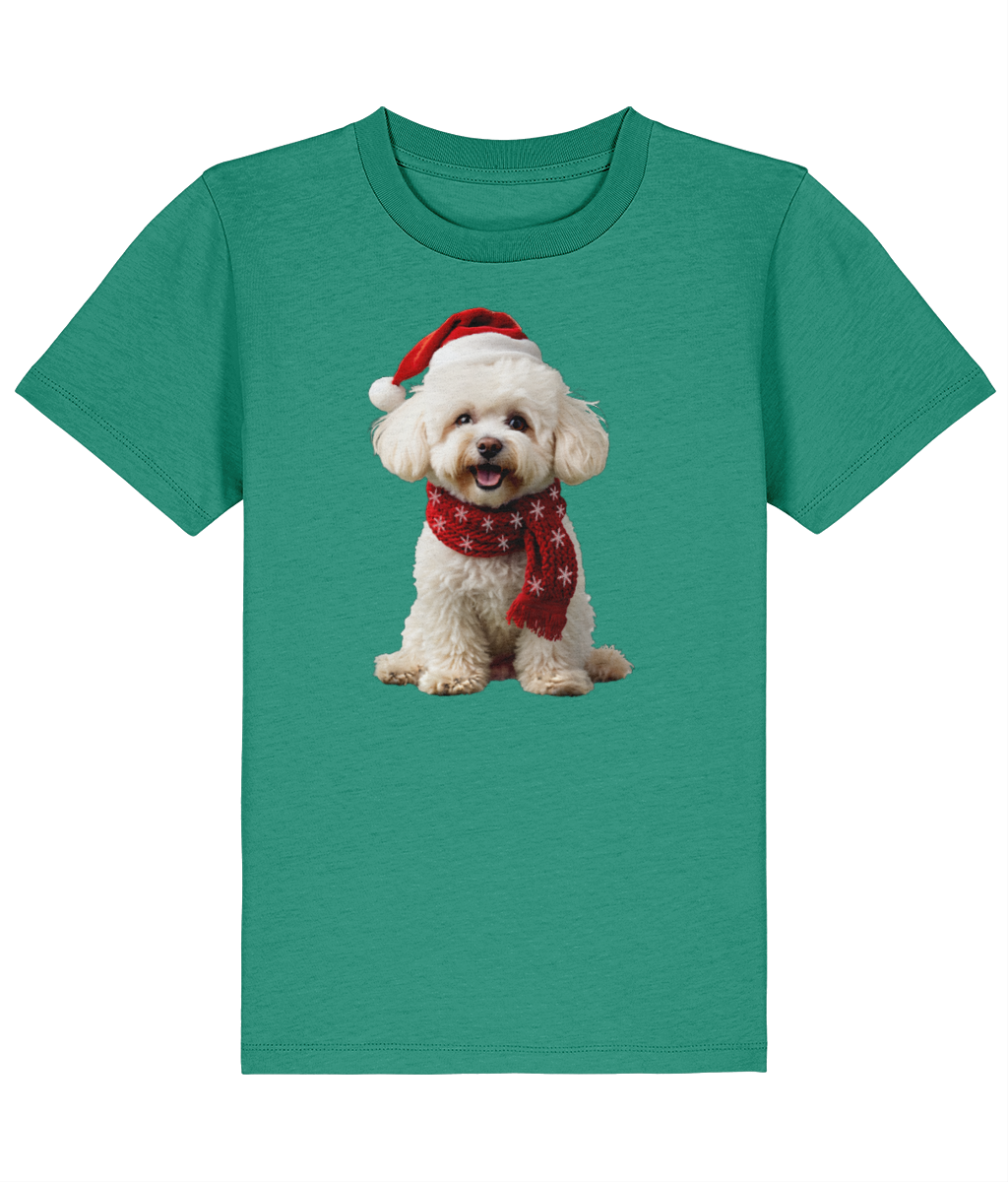 Bichon Frise Festive Finn Childrens T-shirt (Premium)