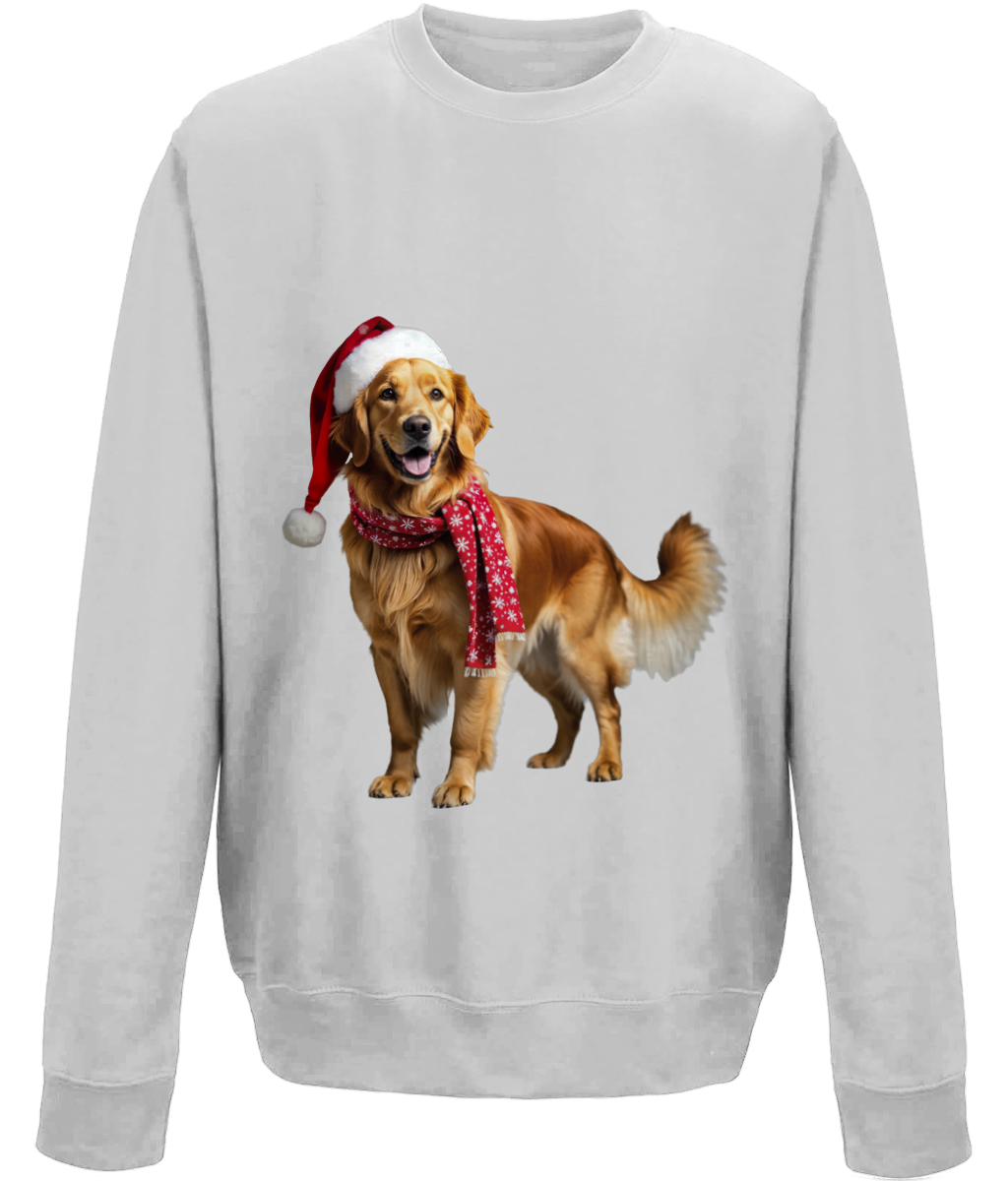 Golden Retriever Festive Nugget Childrens Sweatshirt (Standard)