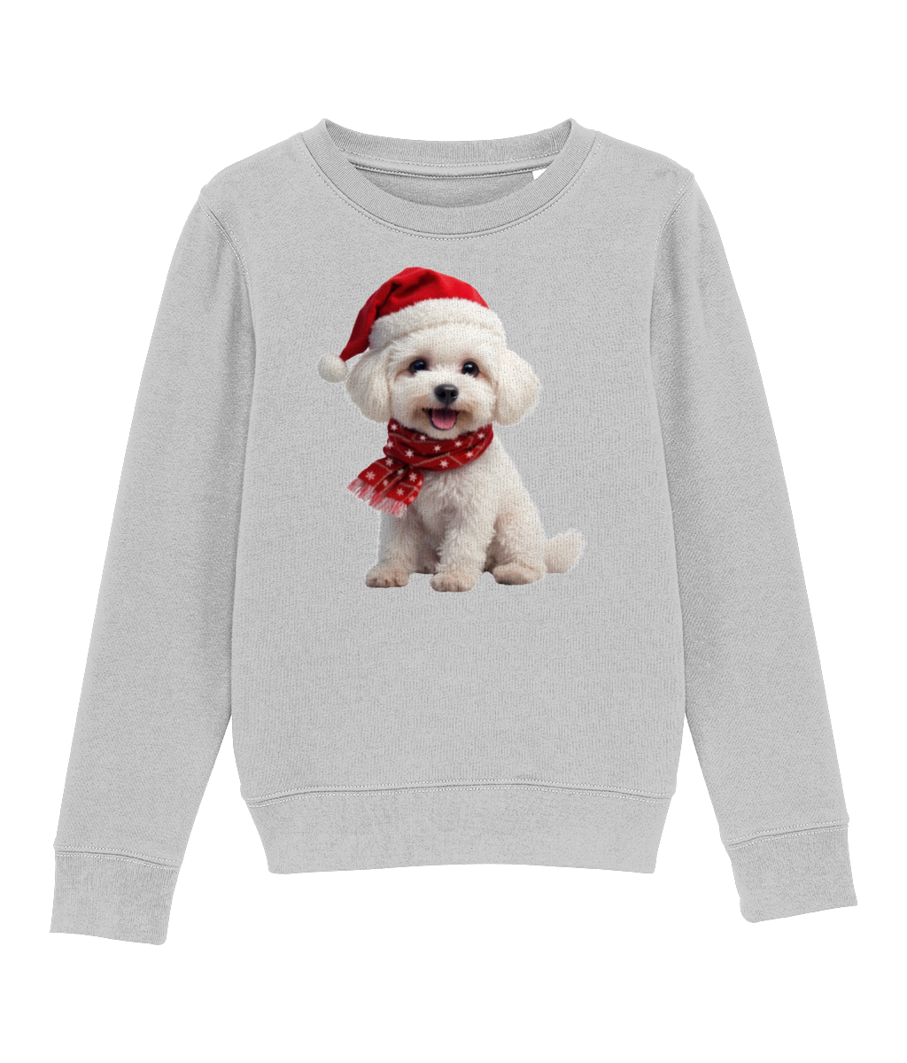 Bichon Frise Festive Siona Childrens Sweatshirt (Premium)