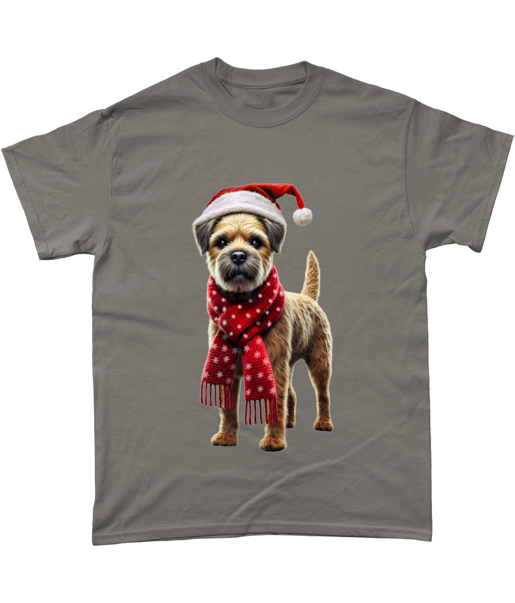 Border Terrier Festive Fallon T-Shirt (Standard)