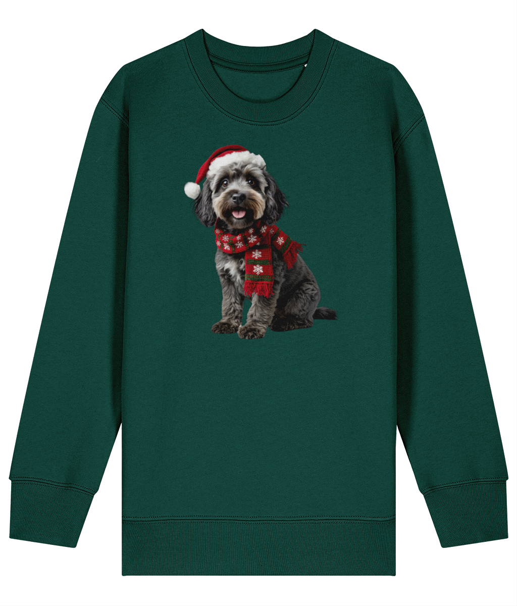 Cockapoo Festive Bronwen Childrens Sweatshirt (Premium).