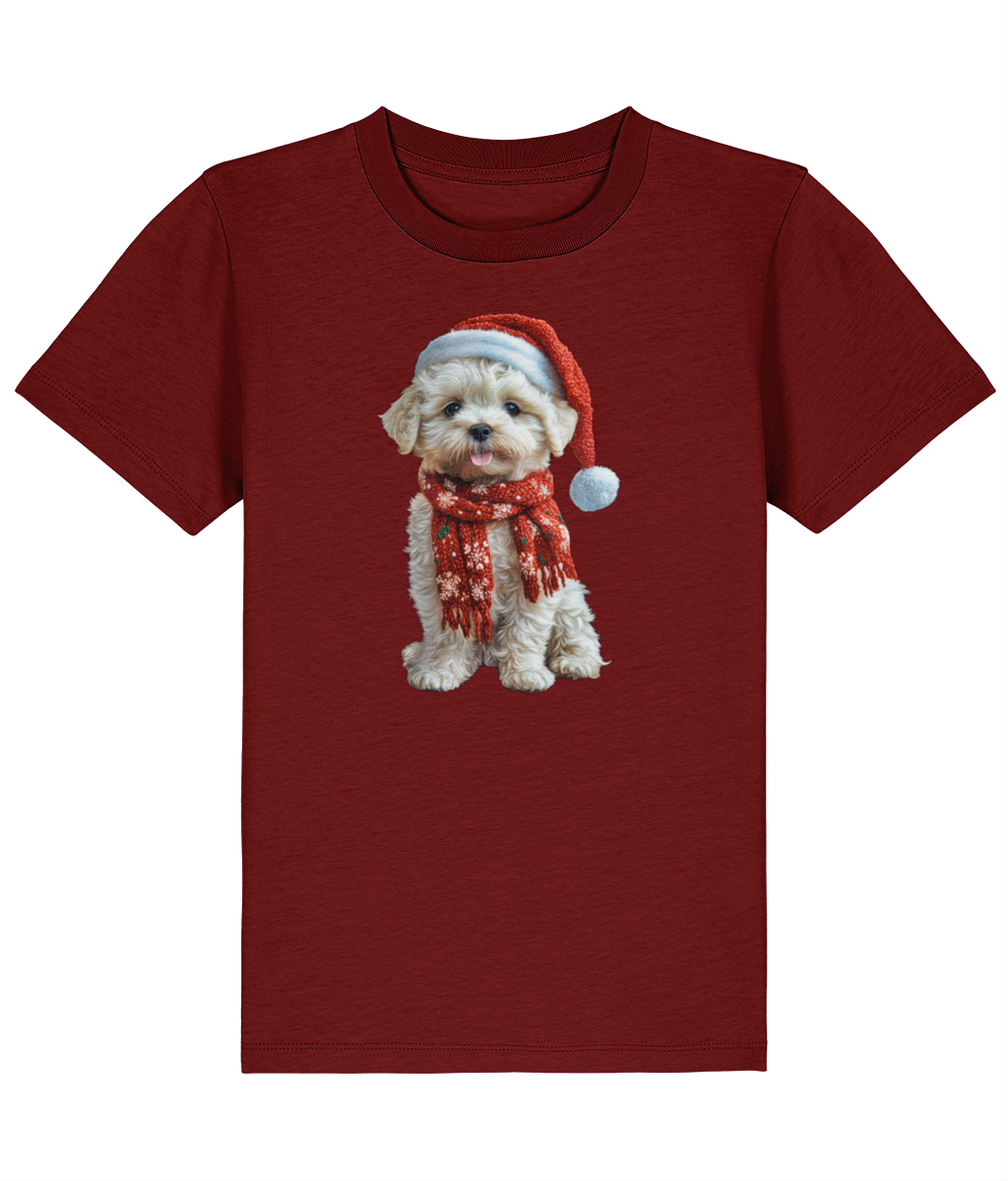 Bichon Frise Festive Lennon Childrens T-Shirt (Premium)