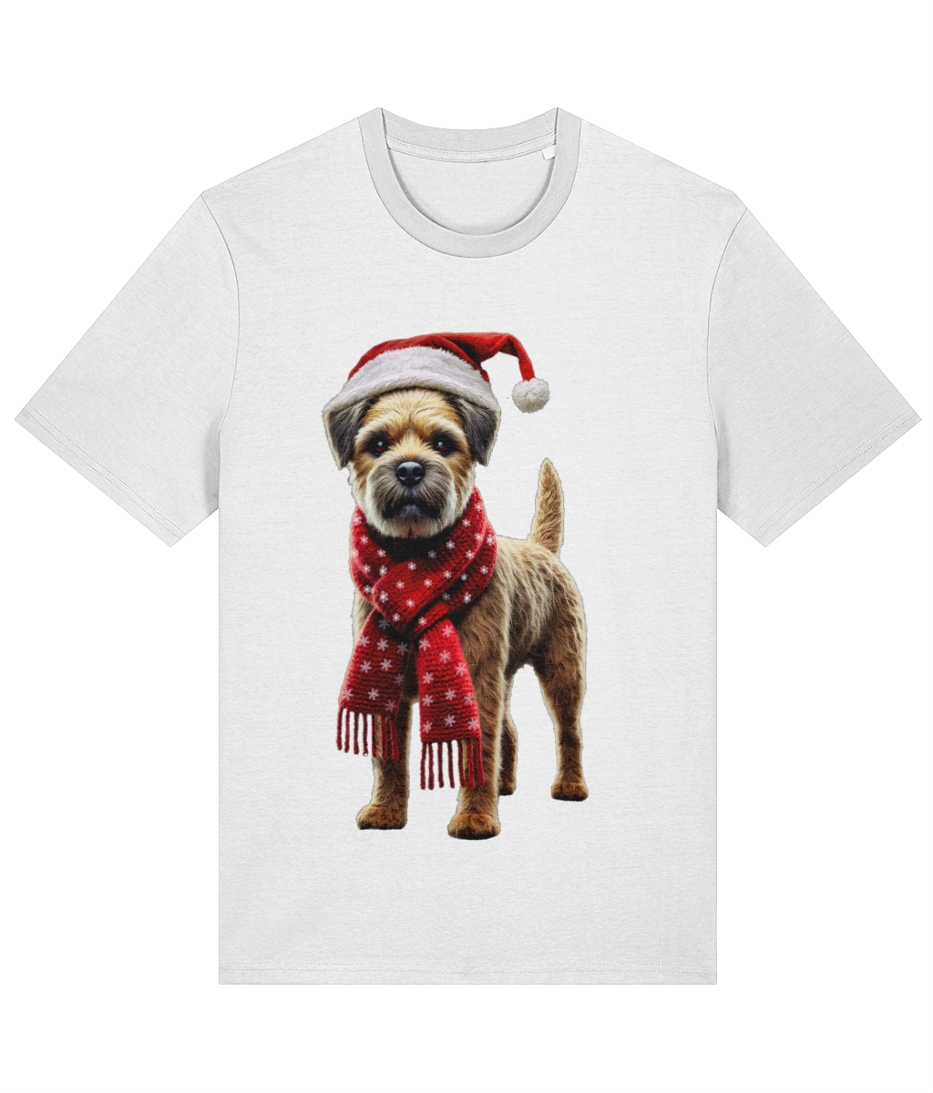 Border Terrier Festive Fallon T-shirt (Premium)