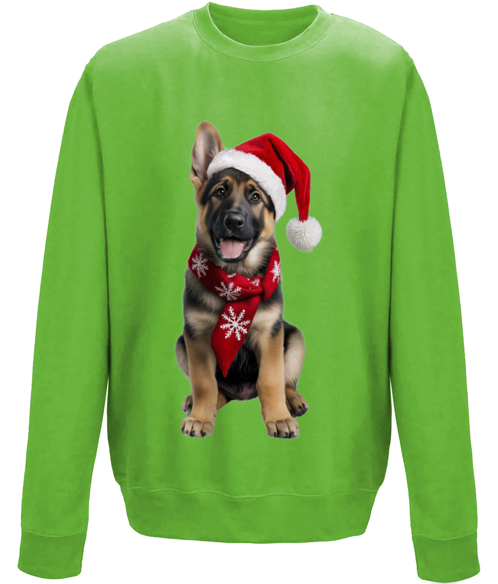 German Shepherd Festive Prince Childrens Sweatshirt (Standard)