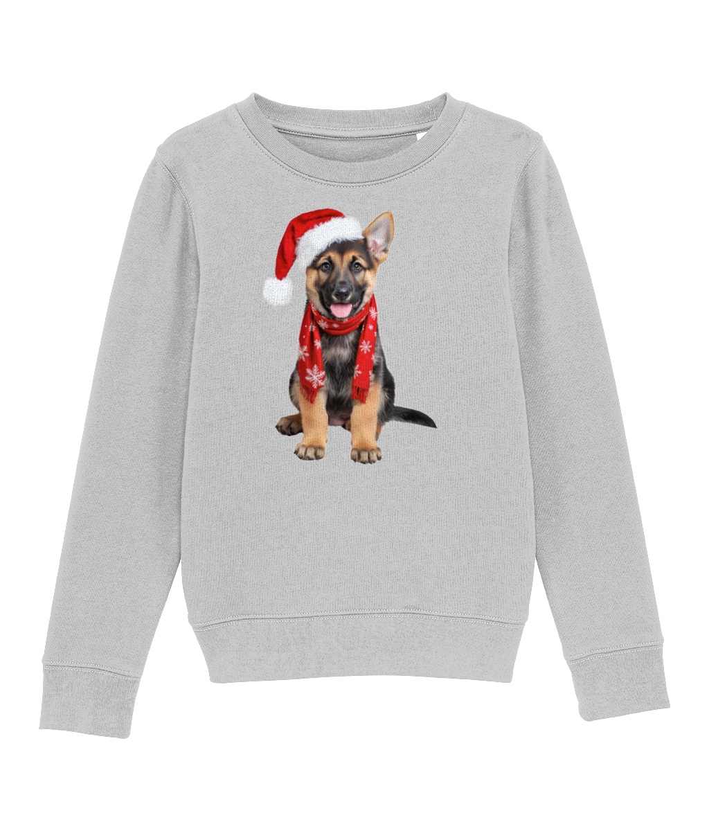 German Shepherd Festive Rina Childrens Sweatshirt (Premium)