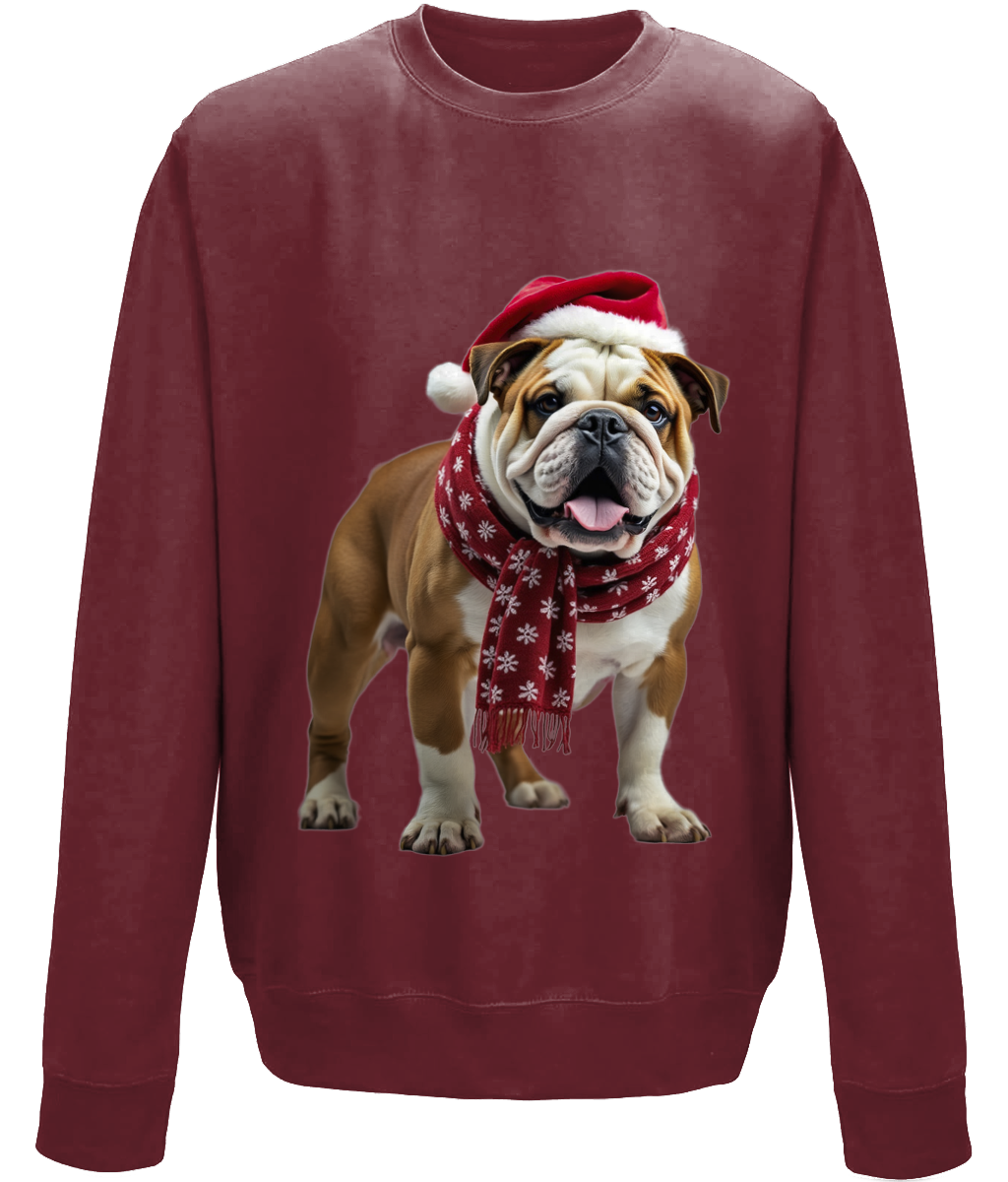 Bulldog Festive Menna Childrens Sweatshirt (Standard)