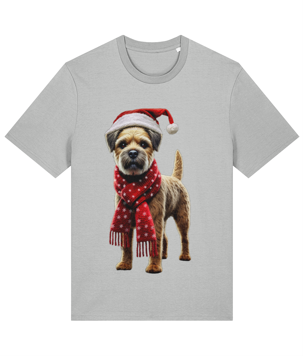 Border Terrier Festive Fallon T-shirt (Premium)