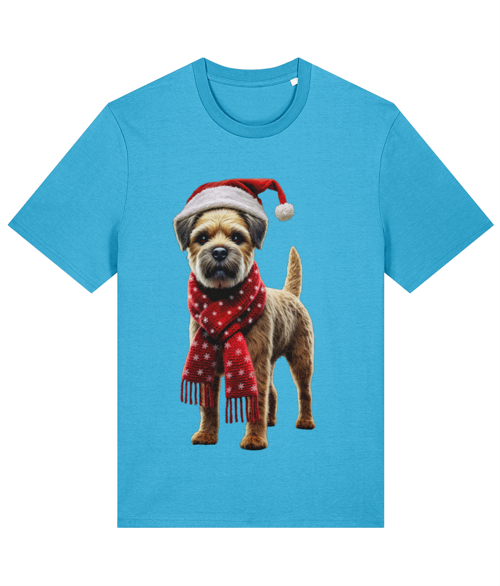 Border Terrier Festive Fallon T-shirt (Premium)