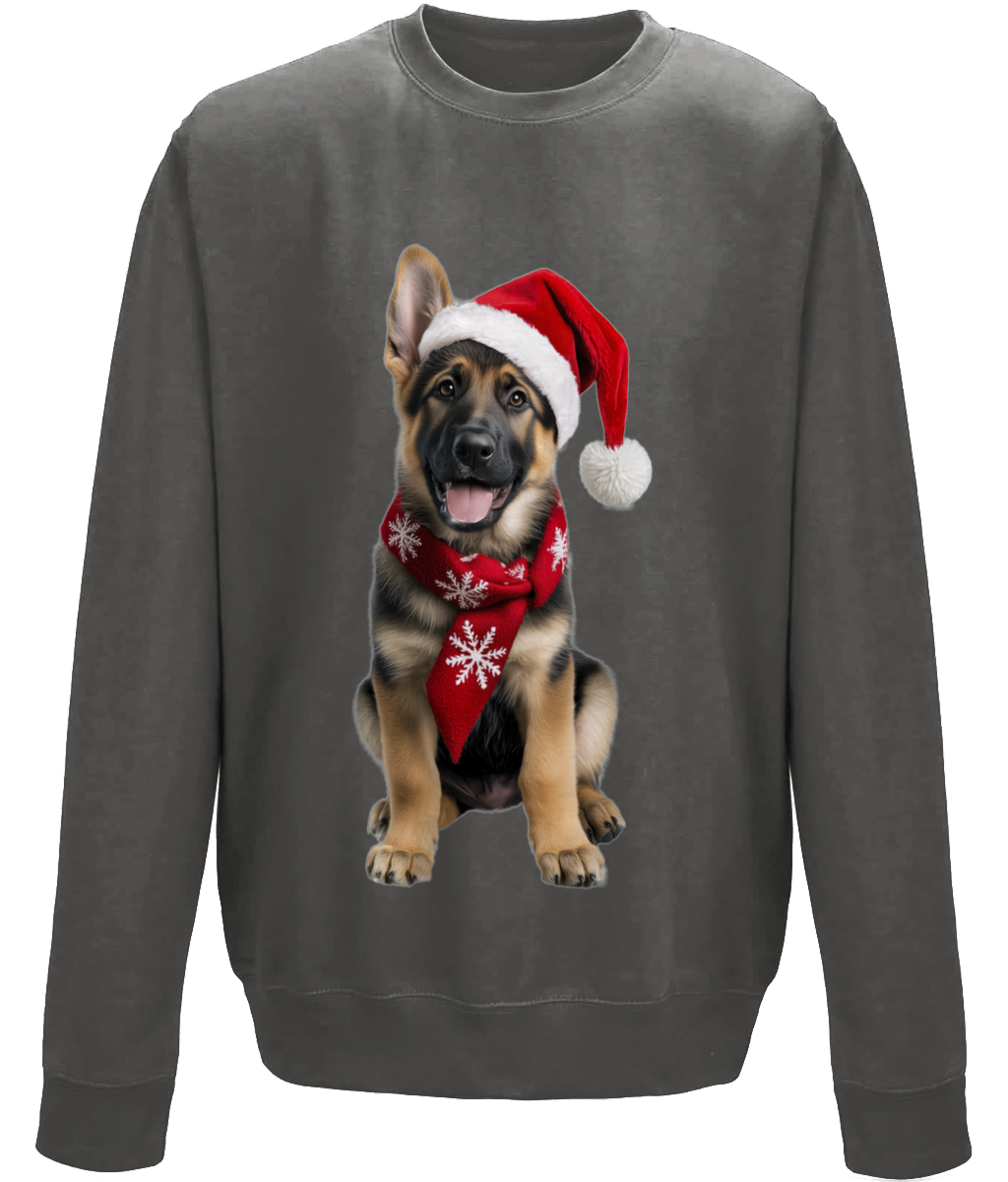 German Shepherd Festive Prince Childrens Sweatshirt (Standard)