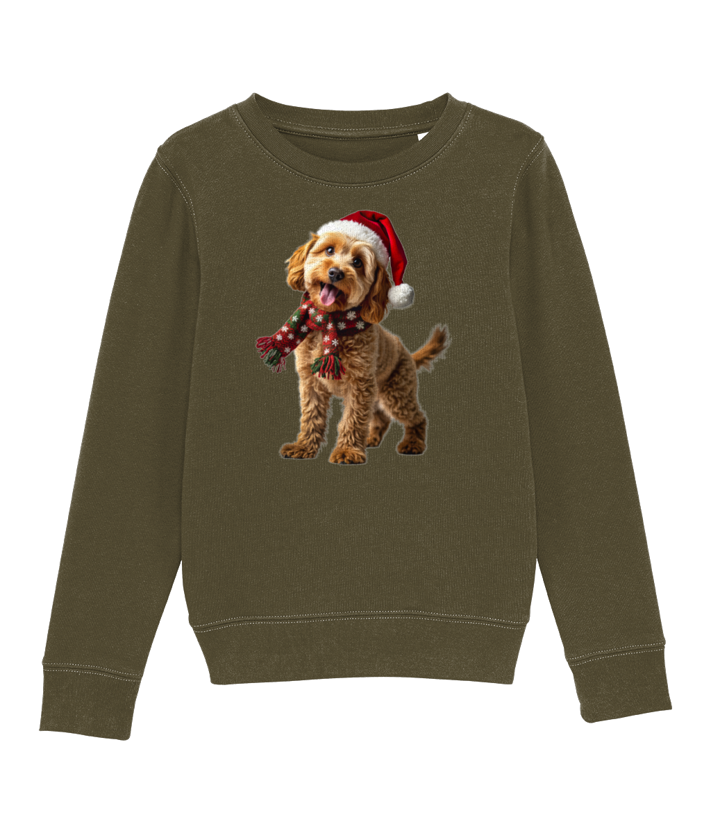 Cockapoo Festive Carwyn Childrens Sweatshirt (Premium)