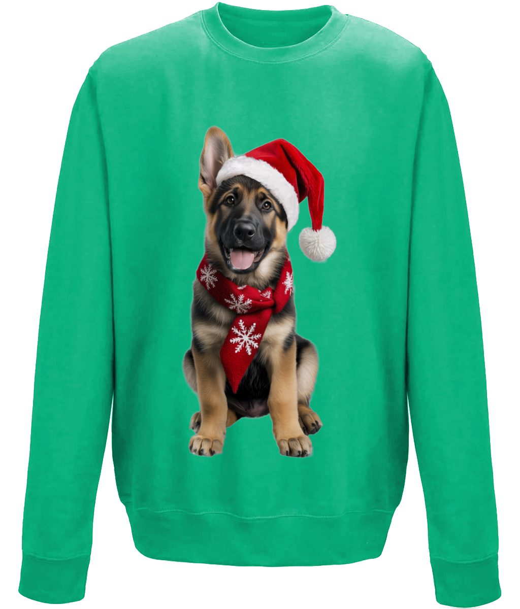 German Shepherd Festive Prince Childrens Sweatshirt (Standard)