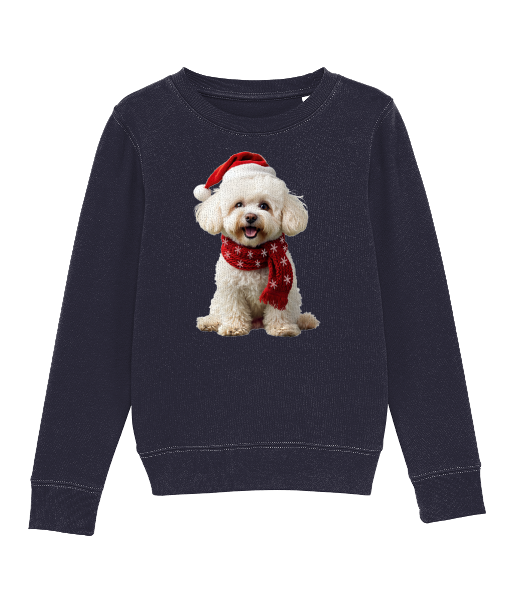 Bichon Frise Festive Finn Childrens Sweatshirt (Premium)