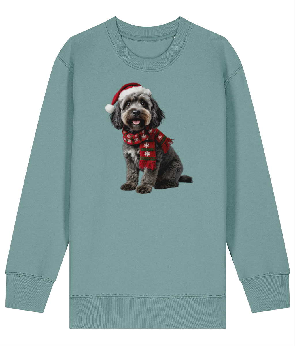 Cockapoo Festive Bronwen Childrens Sweatshirt (Premium).