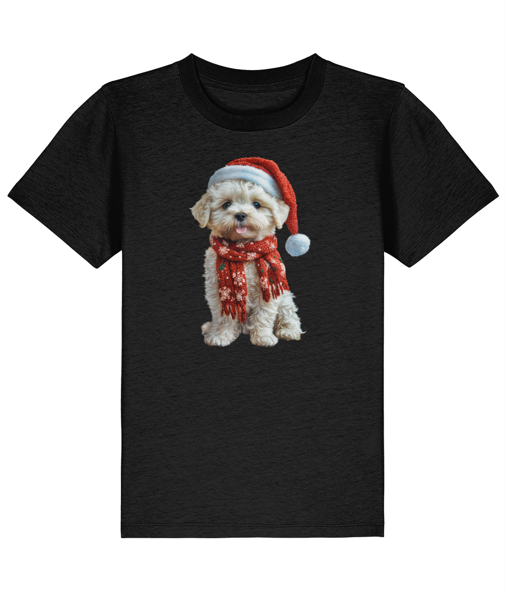 Bichon Frise Festive Lennon Childrens T-Shirt (Premium)