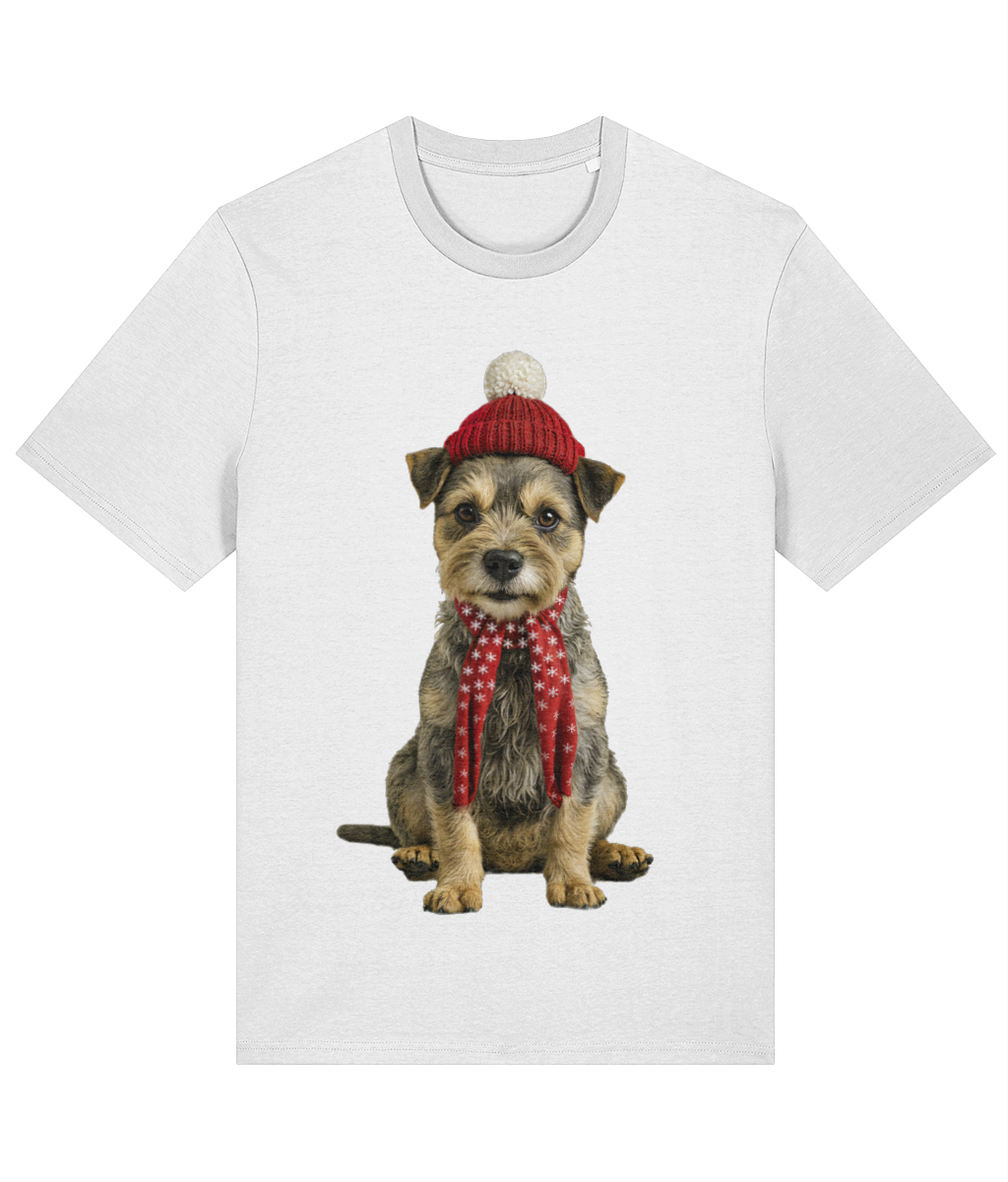 Border Terrier Festive Tadhg T-shirt (Premium)