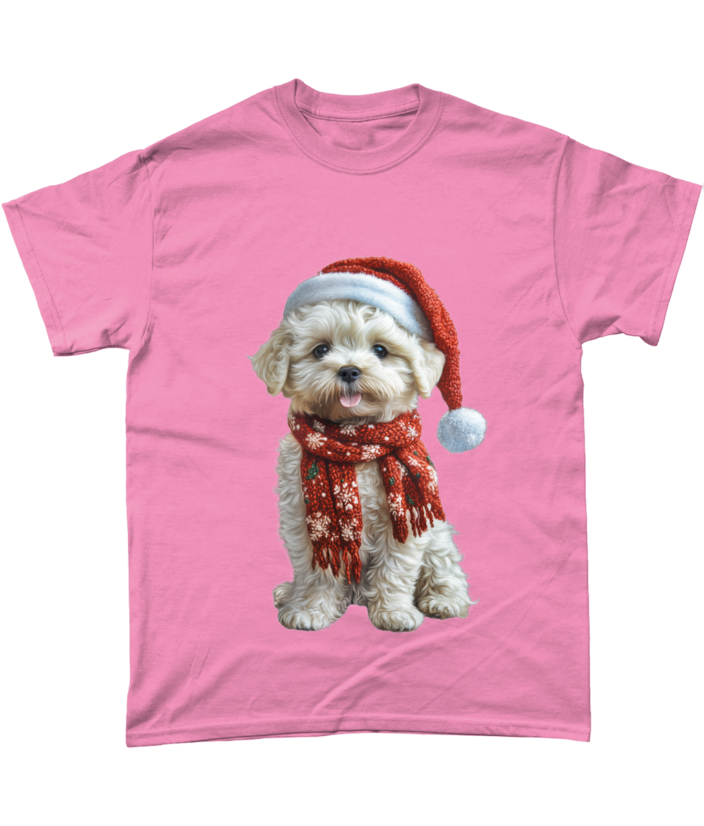 Bichon Frise Festive Lennon T-Shirt (Standard)