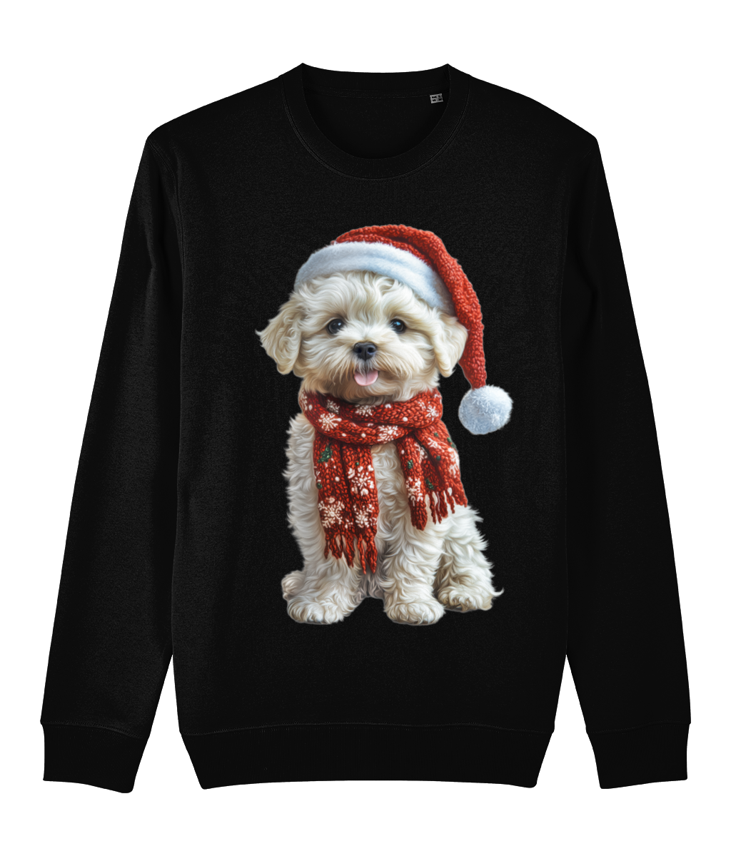 Bichon Frise Festive Lennon Sweatshirt (Premium)