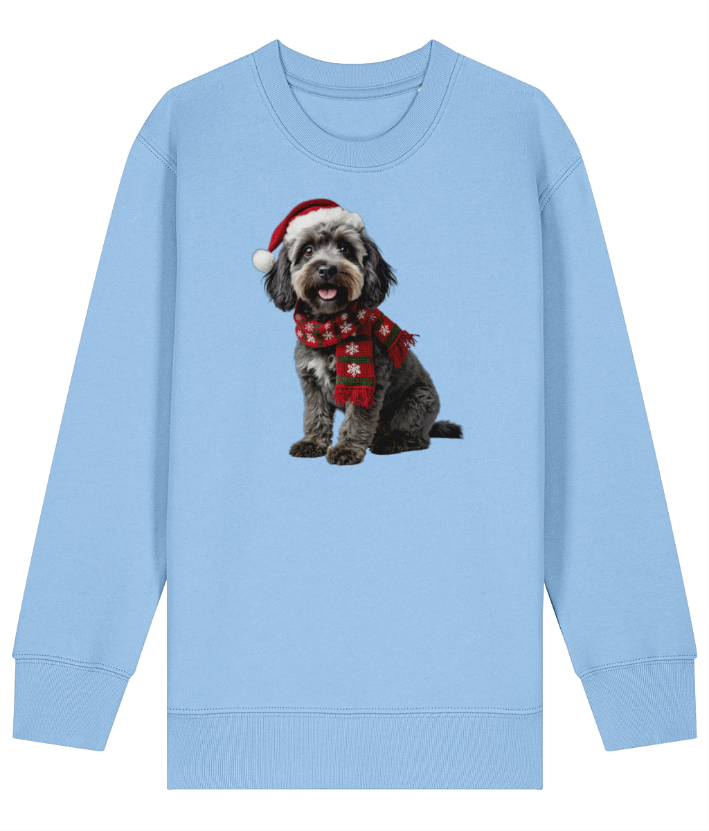 Cockapoo Festive Bronwen Childrens Sweatshirt (Premium).